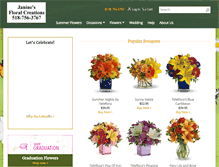 Tablet Screenshot of janinesfloralcreations.com